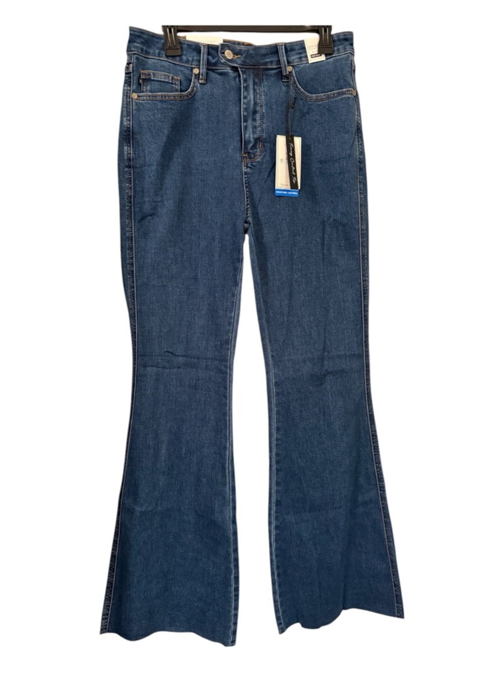 Judy Blue High Waist Flare Jeans NWT Tummy Control Raw Hem Stretch 13/31